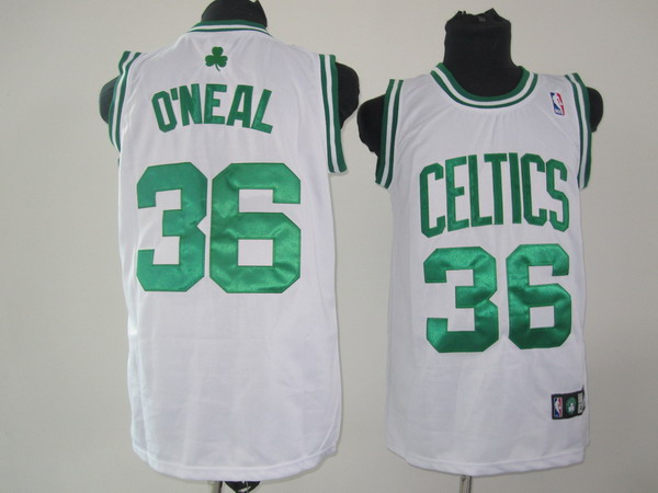 NBA Boston Celtics 36 Shaquille O'NEAL Authentic Home White Jersey
